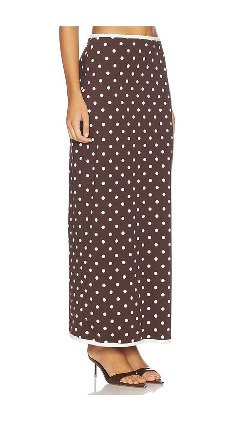 Polka Dots Long Skirt in Brown. - size 34 (also in 36) - Rowen Rose - Modalova