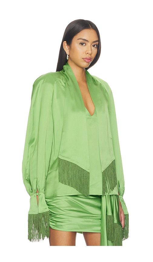 Long Sleeve Fringe Top in . - size L (also in M, S, XS) - Rowen Rose - Modalova