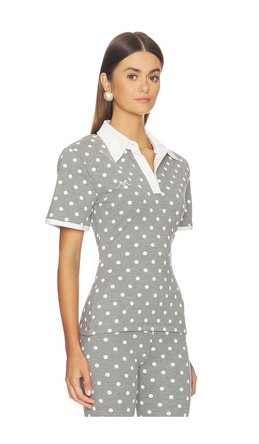 Polka Dots Signature Polo in Grey. - size 34 (also in 36, 40) - Rowen Rose - Modalova