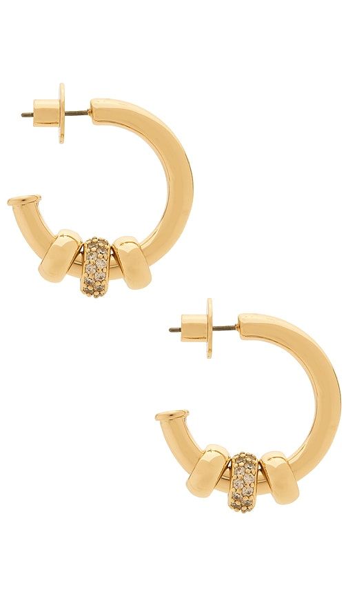 Slider Earrings in Metallic Gold - Roxanne Assoulin - Modalova