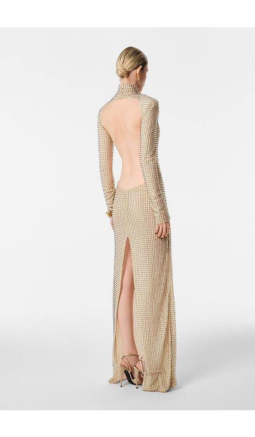 Polina Gown in Light Glod in Metallic Gold. - size M (also in S) - REVOLVE LOS ANGELES - Modalova