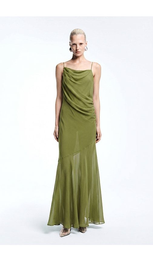 Siagre Silk Backless Gown in . - size L (also in M, S, XS) - REVOLVE LOS ANGELES - Modalova