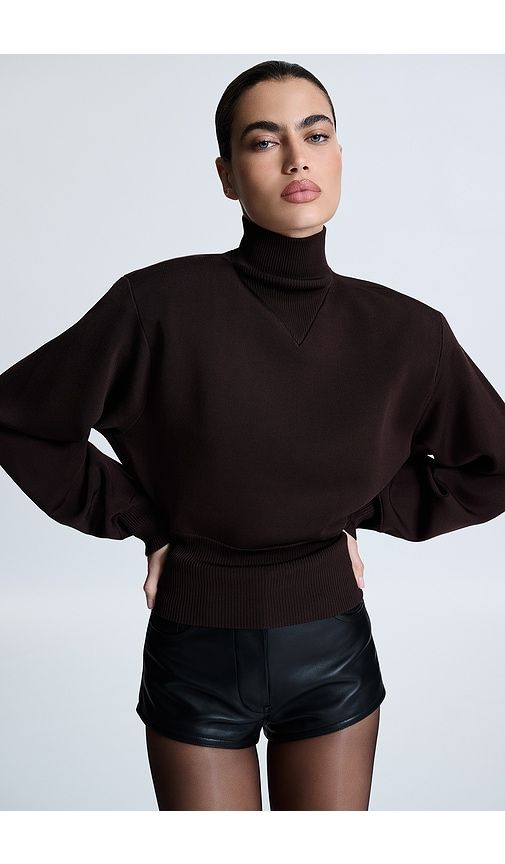 Kery Mock Pullover in Brown. - size L (also in M, S, XL, XS, XXS) - REVOLVE LOS ANGELES - Modalova