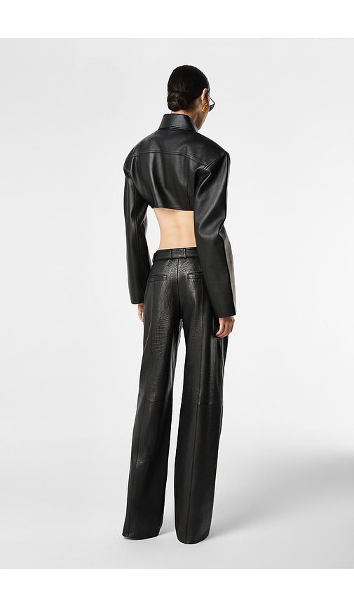 Agnes Cropped Leather Jacket in . - size M (also in S, XL, XS) - REVOLVE LOS ANGELES - Modalova