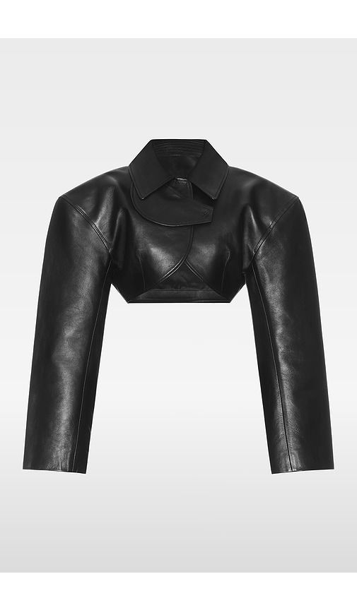 Agnes Cropped Leather Jacket in . Taglia M. Also in S, XS, XXS - REVOLVE LOS ANGELES - Modalova