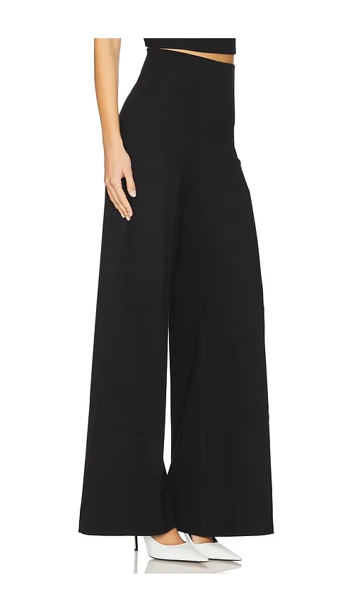 Ponte Knit Long Wide Leg Pant in . - size L (also in M, S) - Ripley Rader - Modalova