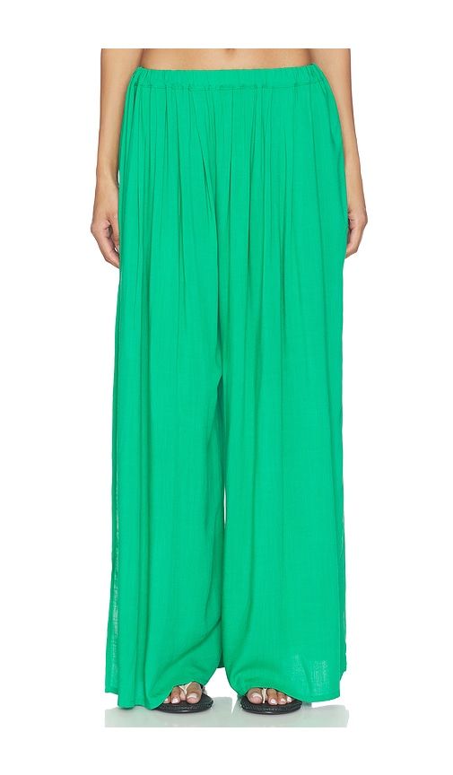 Linen Flowy Pant in Green. - size L (also in M, S, XS) - Ripley Rader - Modalova