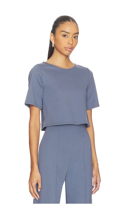 Ponte Knit Short Sleeve Top in Slate. - size M (also in XS) - Ripley Rader - Modalova