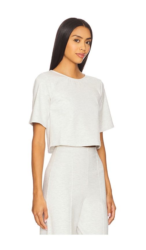 Ponte Knit Short Sleeve Top in Light Grey. - size M (also in XS) - Ripley Rader - Modalova