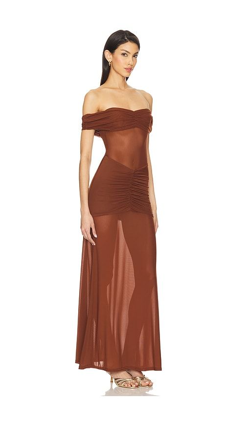 Meila Maxi Dress in Brown. - size M (also in S) - Runaway The Label - Modalova