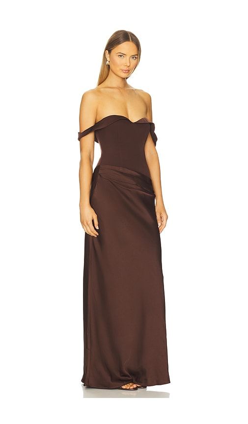 Ebony Off Shoulder Maxi Dress in . - size S (also in XS) - Runaway The Label - Modalova