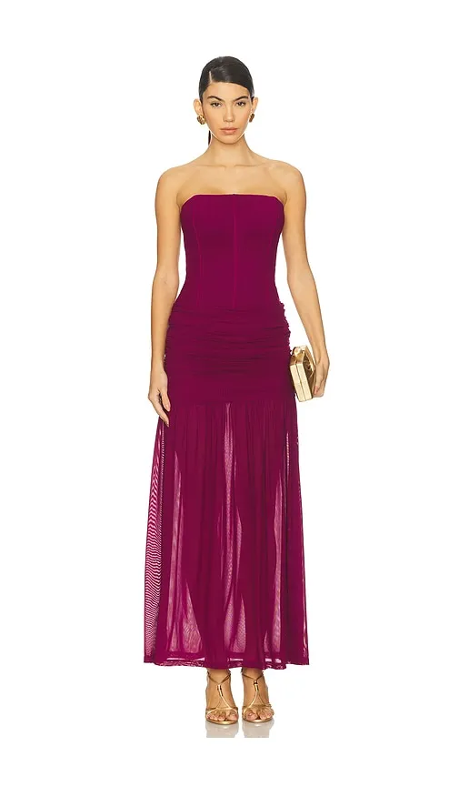 Lillie Corset Maxi Dress in Purple. - size S (also in XL) - Runaway The Label - Modalova