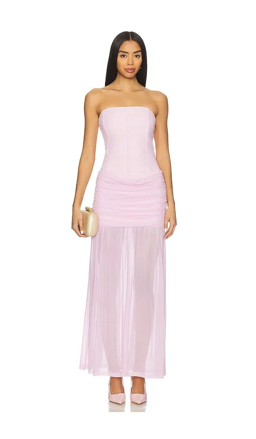 Lillie Corset Maxi Dress in Pink. - size M (also in S) - Runaway The Label - Modalova