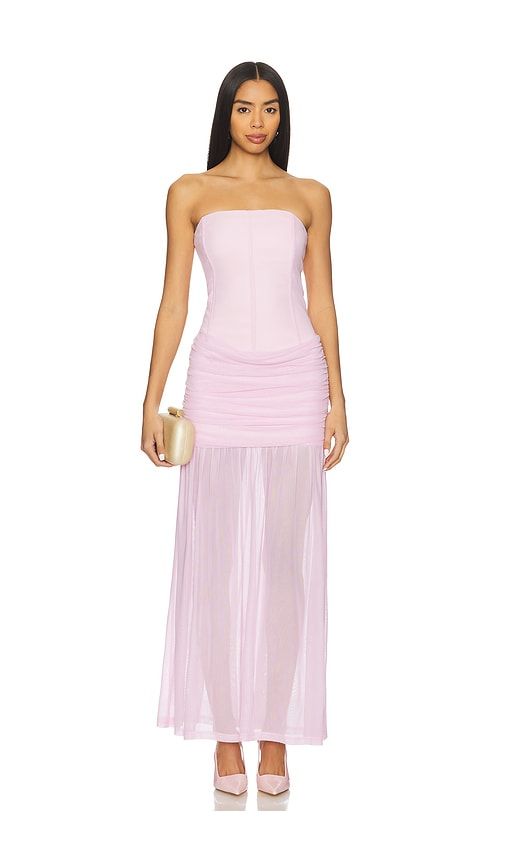 Lillie Corset Maxi Dress in Pink. - size S (also in M, L) - Runaway The Label - Modalova