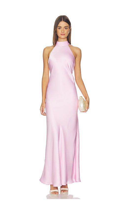 Arabelle High Neck Maxi Dress in Pink. - size L (also in XS) - Runaway The Label - Modalova