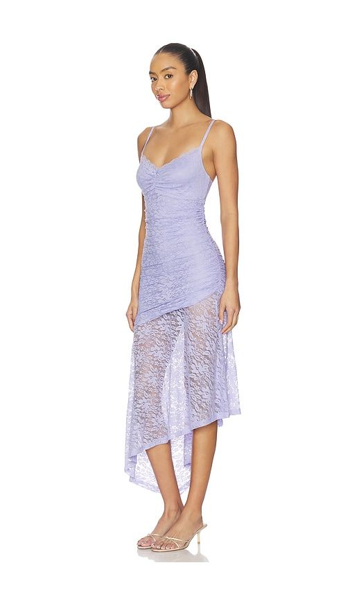 Dia Asymmetrical Hem Midi Dress in Lavender. - size S (also in XS, M, L, XL) - Runaway The Label - Modalova