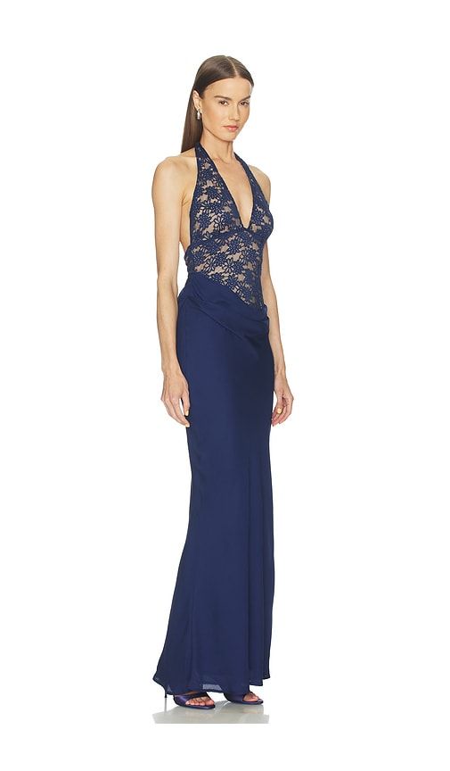 Lina Halter Draped Maxi Dress in . - size L (also in M, S, XL, XS) - Runaway The Label - Modalova