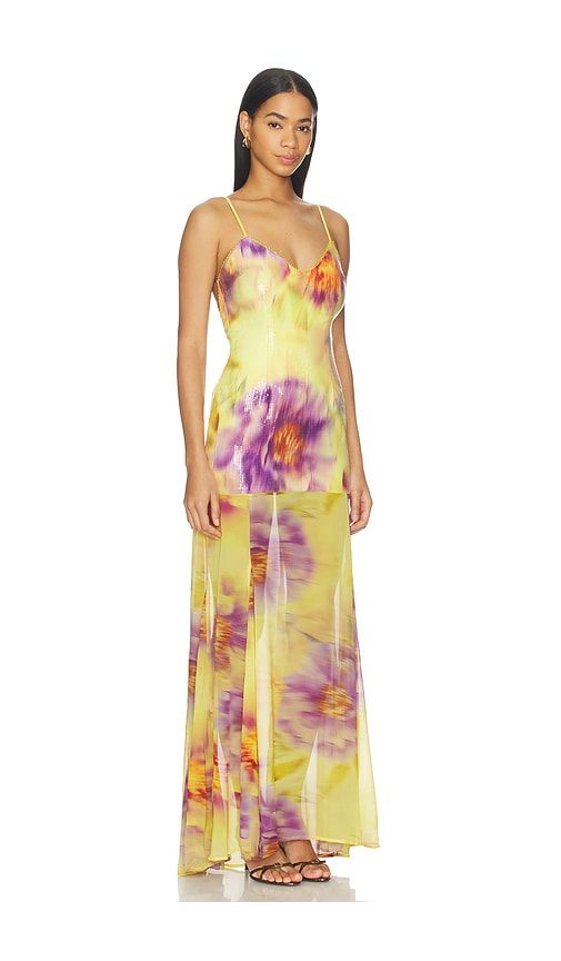 Tulia Low Back Maxi Dress in Yellow. - size L (also in M, S, XL, XS) - Runaway The Label - Modalova