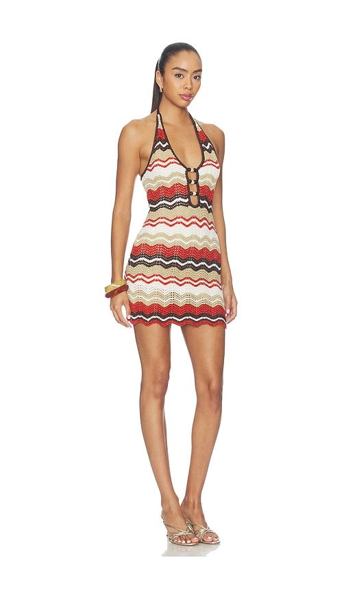 Vernanza Halter Knit Mini Dress in Orange. - size L (also in S, XL) - Runaway The Label - Modalova