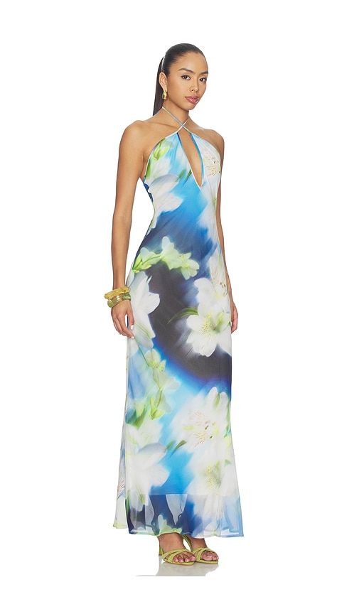 Mirae Cross Front Maxi Dress in Blue. - size L (also in M, S, XL, XS) - Runaway The Label - Modalova