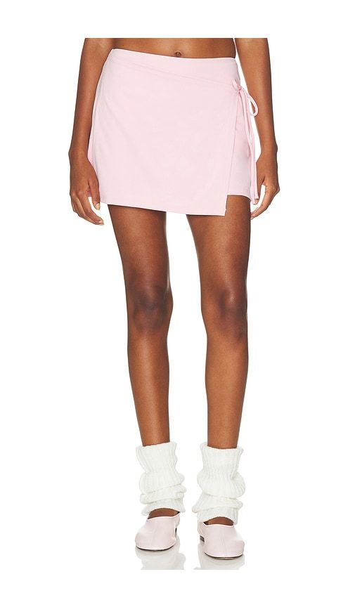 Katia Wrap Side Tie Skort in Pink. - size L (also in M, S, XL, XS) - Runaway The Label - Modalova