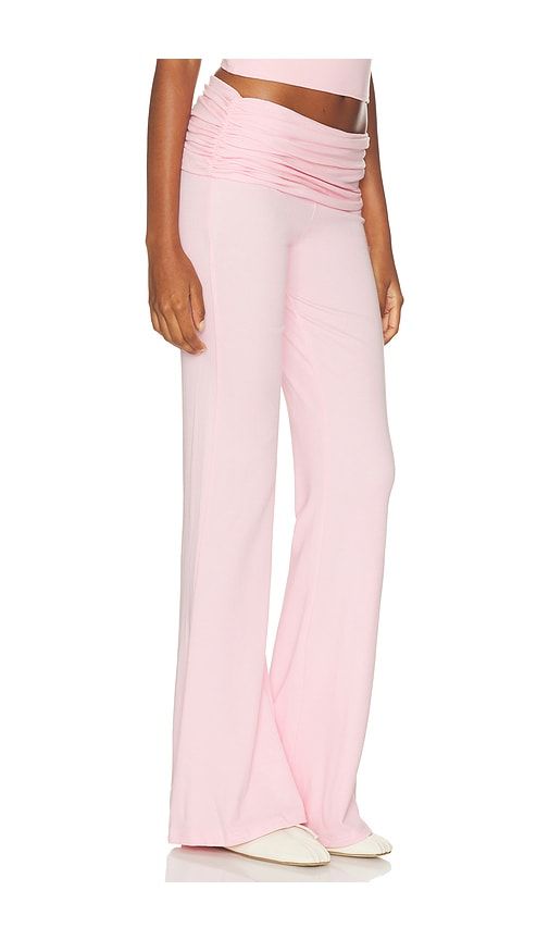 Damari Foldover Flare Pants in Pink. - size L (also in M, S, XL, XS) - Runaway The Label - Modalova
