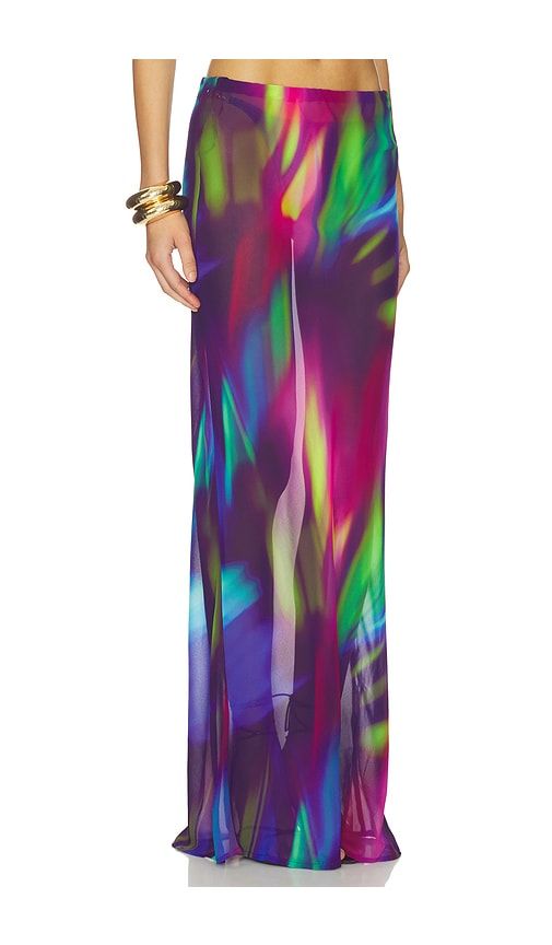 Cyrus Low Waist Sheer Maxi Skirt in Multi. - size S (also in XL, XS) - Runaway The Label - Modalova