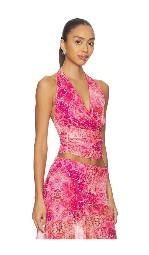 Emery Cowl Halter Top in Pink. - size M (also in S, XL, XS) - Runaway The Label - Modalova