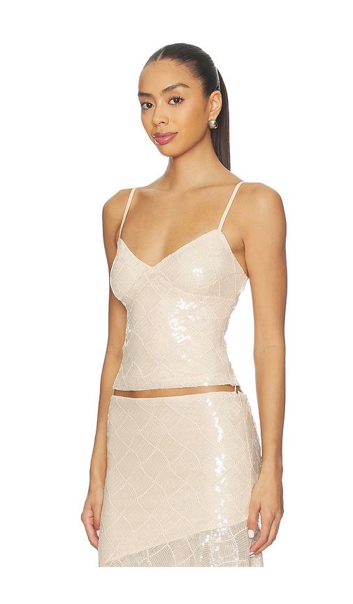 Eris Sequin Top in Neutral. - size M (also in S, XS) - Runaway The Label - Modalova