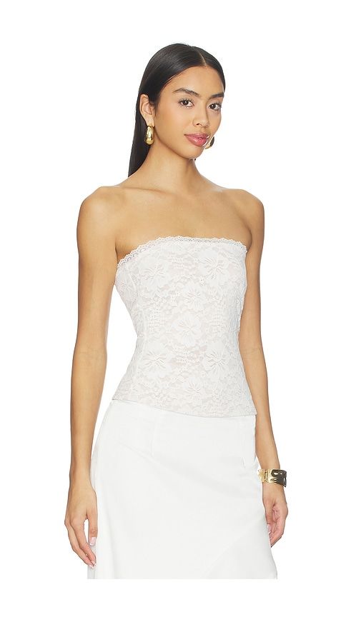 Loana Lace Trim Strapless Top in . - size L (also in M, S, XL, XS) - Runaway The Label - Modalova