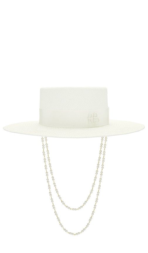 Double Chain Strap Boater Hat in . - size L (also in M) - Ruslan Baginskiy - Modalova