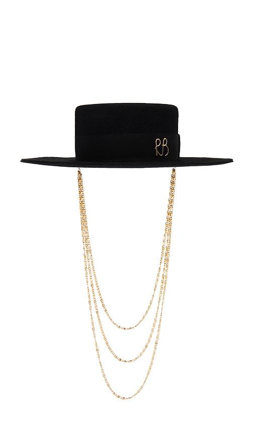 Monogram-embellished Canotier Hat in . - size M (also in S, XS) - Ruslan Baginskiy - Modalova