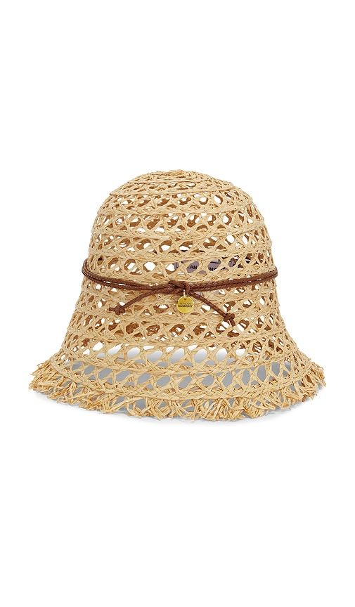 Cut Out Straw Bucket Hat in Beige. - size M/L (also in S/M) - Ruslan Baginskiy - Modalova