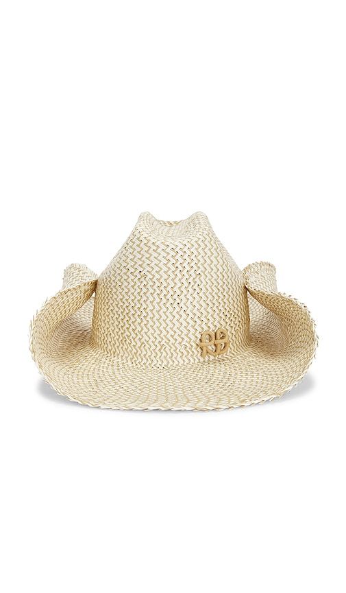 Monogram-embellished Straw Cowboy Hat in . - size S (also in XL, XS) - Ruslan Baginskiy - Modalova