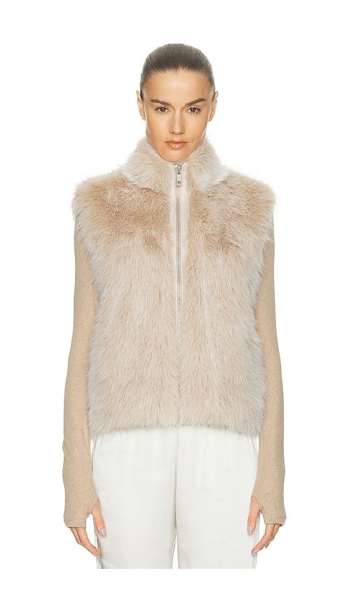 Faux Fox Fur Vest in . - size M-L (also in S-M) - REVOLVE x JJ - Modalova