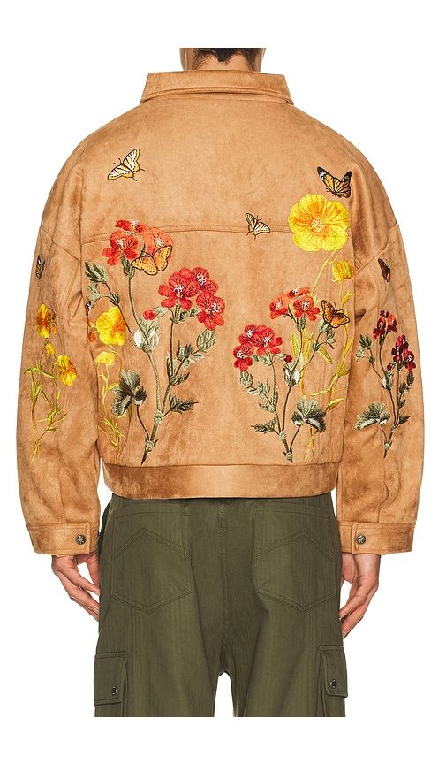 Monarch Clay Suede Work Jacket in Brown. - size L (also in M, S, XL/1X) - Ryoko Rain - Modalova