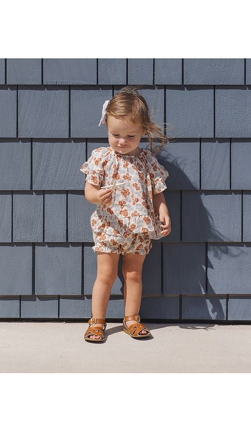 Butterfly Top & Bloomer Set in Baby Blue,Rust. - size 18-24M (also in 6-12M) - Rylee + Cru - Modalova