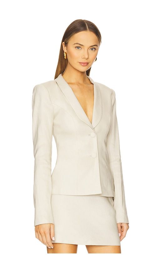 X REVOLVE Krista Linen Blazer in . - size M (also in XL) - Stone Cold Fox - Modalova