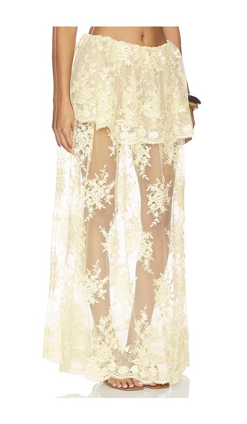 X REVOLVE Celia Maxi Skirt in Ivory. - size L (also in S) - Stone Cold Fox - Modalova
