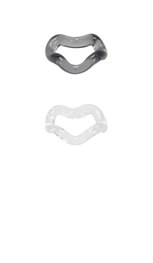 Onda Glass Set Of 2 Rings in . Taglia 5. Also in 6, 7, 8 - Studio Conchita - Modalova