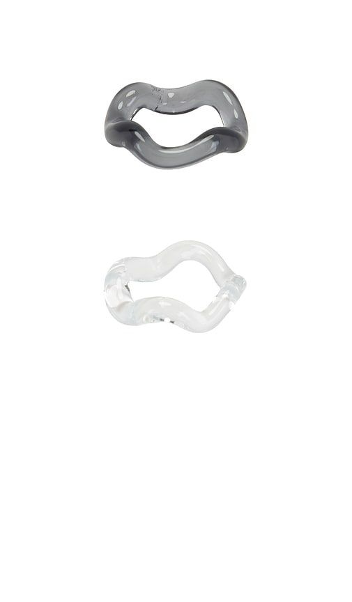 Onda Glass Set Of 2 Rings in . Taglia 5. Also in 6, 7, 8 - Studio Conchita - Modalova