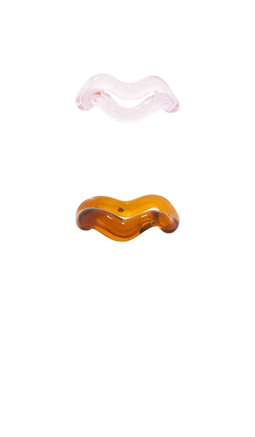 Onda Glass Set Of 2 Rings in . Taglia 6. Also in 7, 8 - Studio Conchita - Modalova