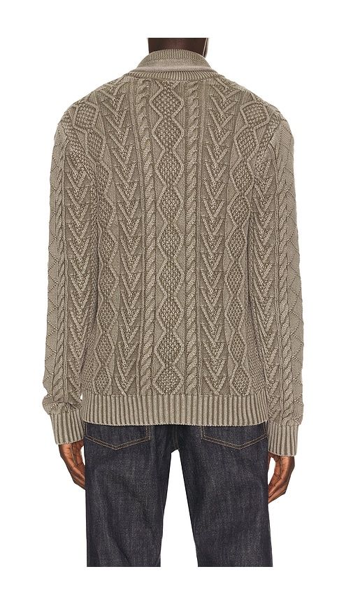 Cable Knit Cardigan in Green. - size L (also in M, S, XL/1X, XXL/2X) - Schott - Modalova