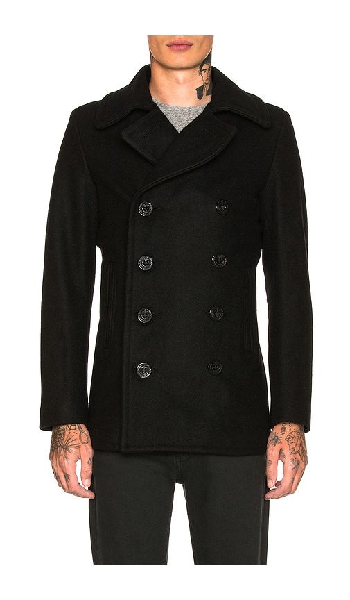 Slim Fit Peacoat in Blue. - size L (also in S, XL) - Schott - Modalova