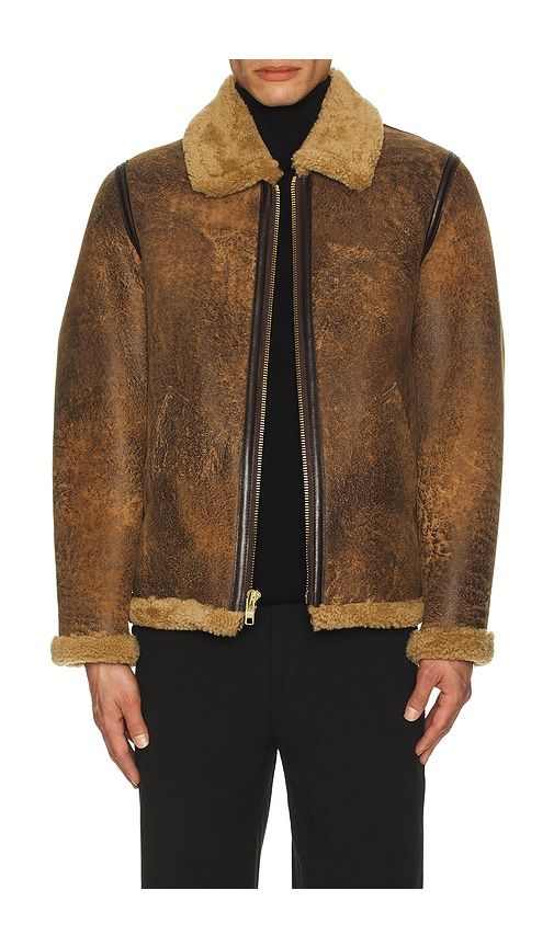 Sheepskin Jacket in Brown. - size M (also in S) - Schott - Modalova