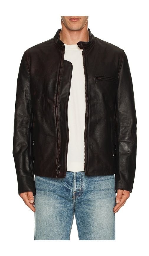 NYC Cafe Racer Jacket in Brown. - size M (also in S) - Schott - Modalova