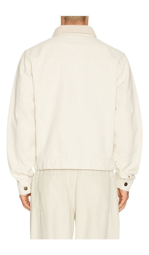 Cotton Canvas Trucker Jacket in White. - size L (also in M, S, XL/1X, XXL/2X) - Schott - Modalova