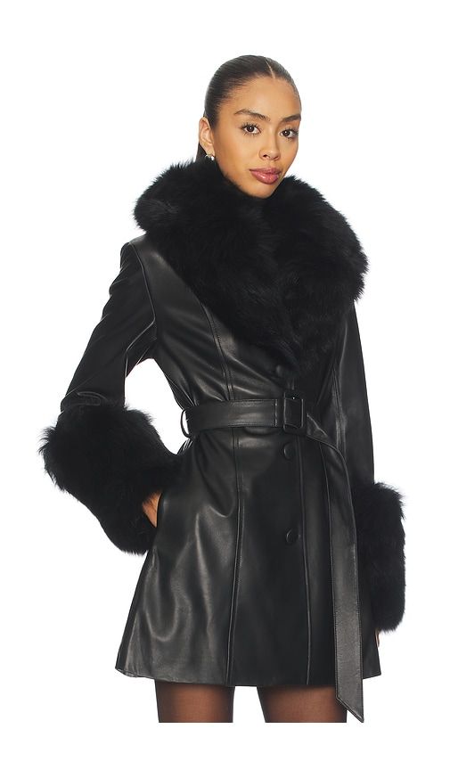 Roxy Leather Coat in . - size L (also in M, S) - Susanna Chow - Modalova