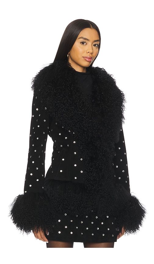Dorothy Diamante Suede Coat in . - size S (also in M) - Susanna Chow - Modalova