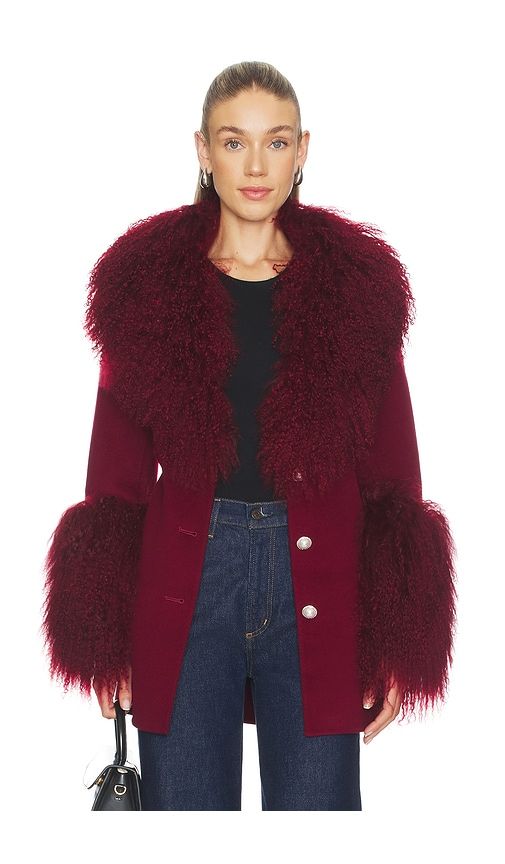 X REVOLVE Mimi Cashmere Shearling Coat in . - size S (also in M, L) - Susanna Chow - Modalova